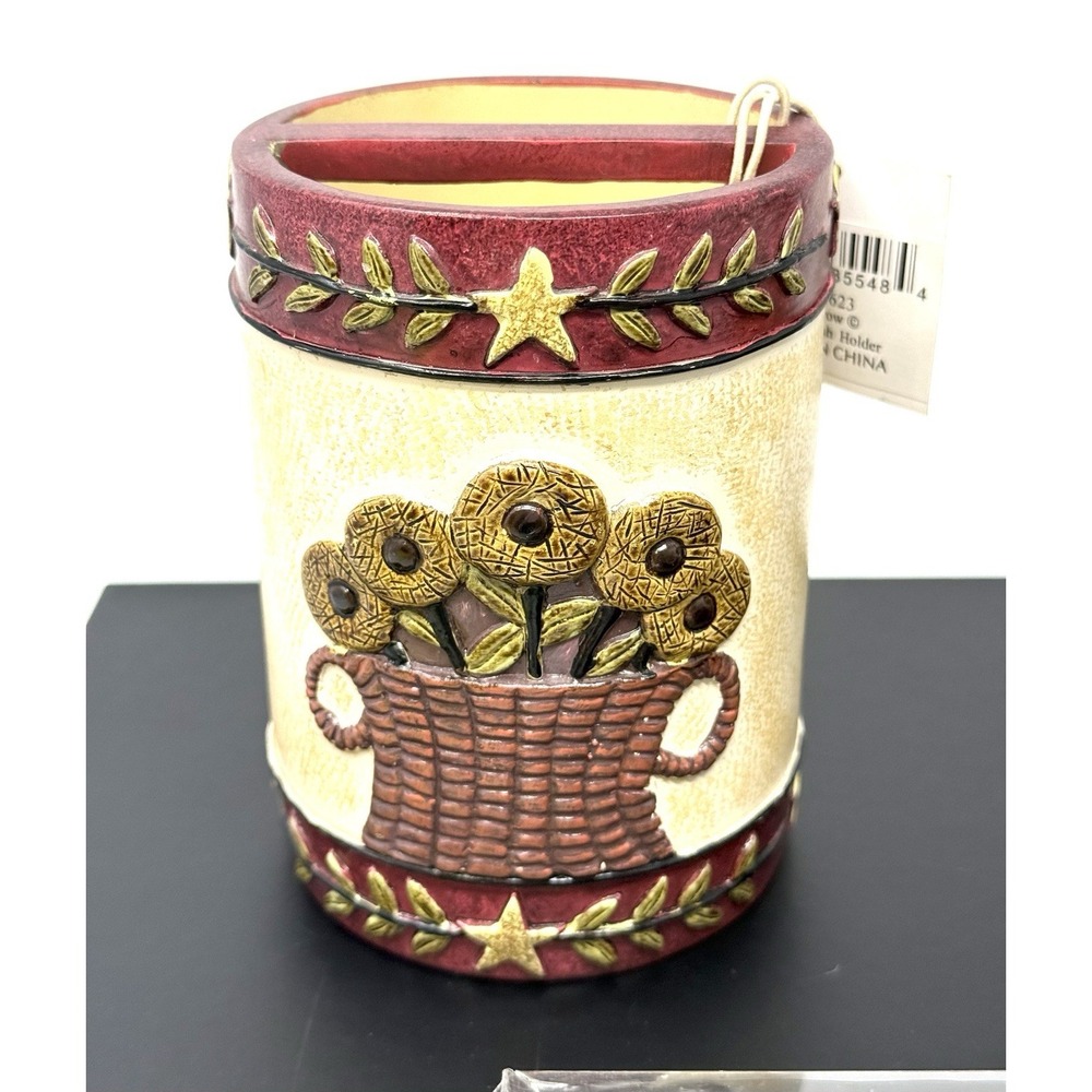 Teresa Kogut Folk Crow Collection Bath Set 12 Rings Soap Dispenser Toothbrush NW - Picture 7 of 9